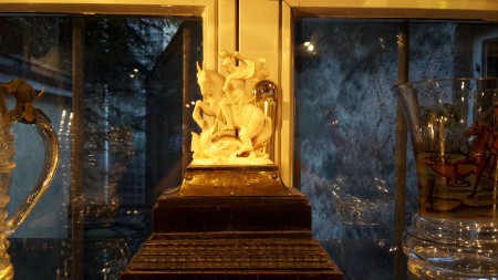 Hl. Georg der Drachentöter , Elfenbein geschnitzt Museal 